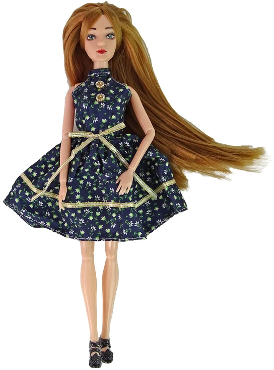 Lean Toys Lėlė Emily su mėlynomis akimis ir judančiomis galūnėmis, 30 cm