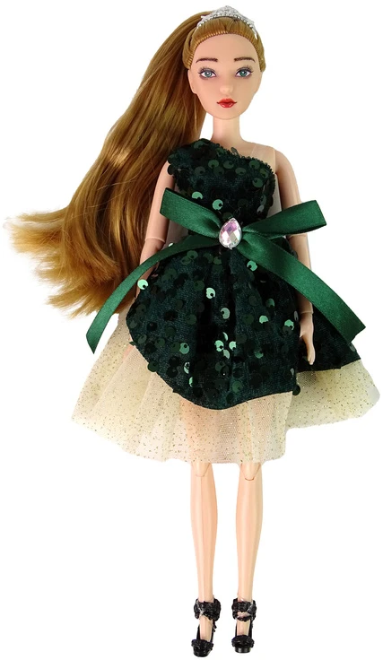 Lean Toys Lėlė Emily su kačiuku ir medine širdimi, 30 cm
