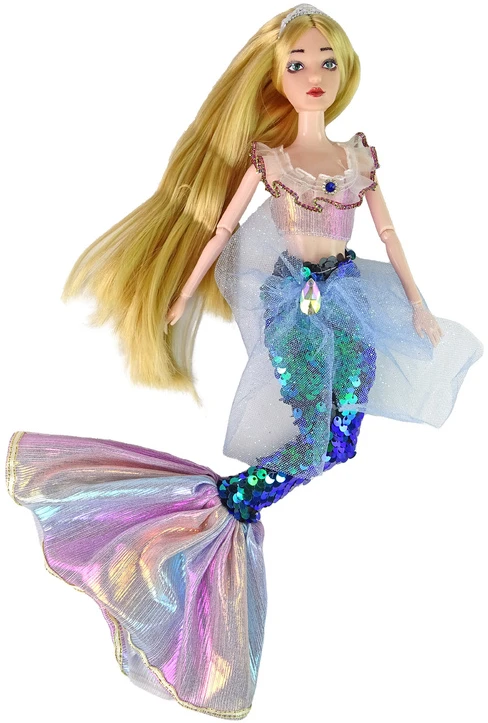 Lean Toys Lėlė undinėlė Emily su nuimama uodega, 35 cm