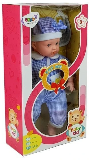 Lean Toys Vaikiška lėlė, 45cm mėlyna