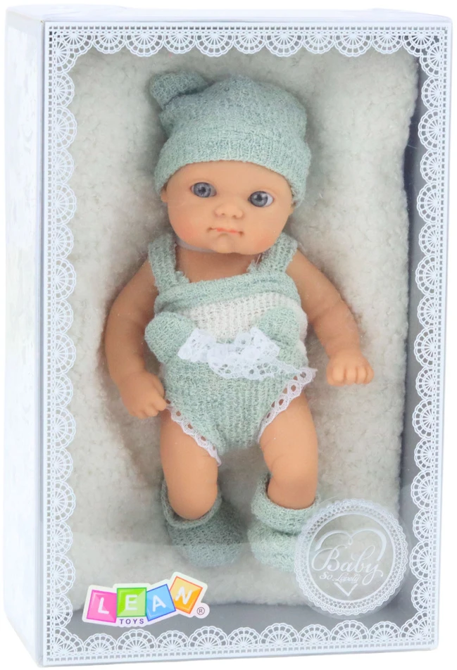 Lean Toys Lėlė kūdikis su antklode 18 cm