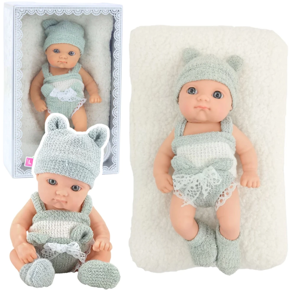 Lean Toys Lėlė kūdikis su antklode 18 cm