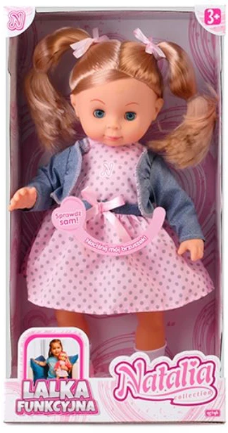 Lalka 168093 ARTYK NATALIJA lėlė kalba lenkiškai 39 cm tamsiai mėlyna striuke