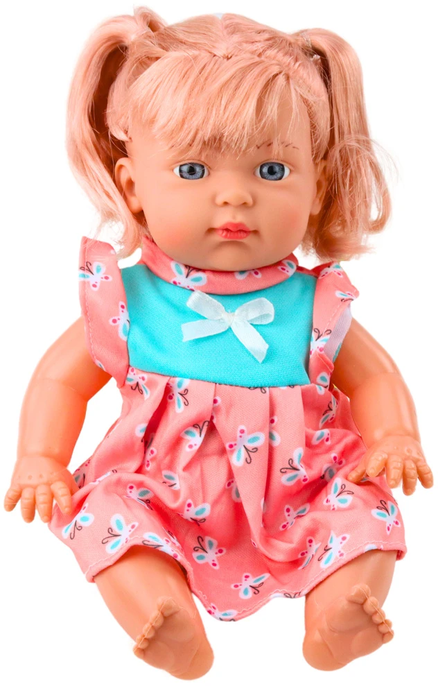 Lean Toys Kūdikis lėlė su garsais ir buteliuku