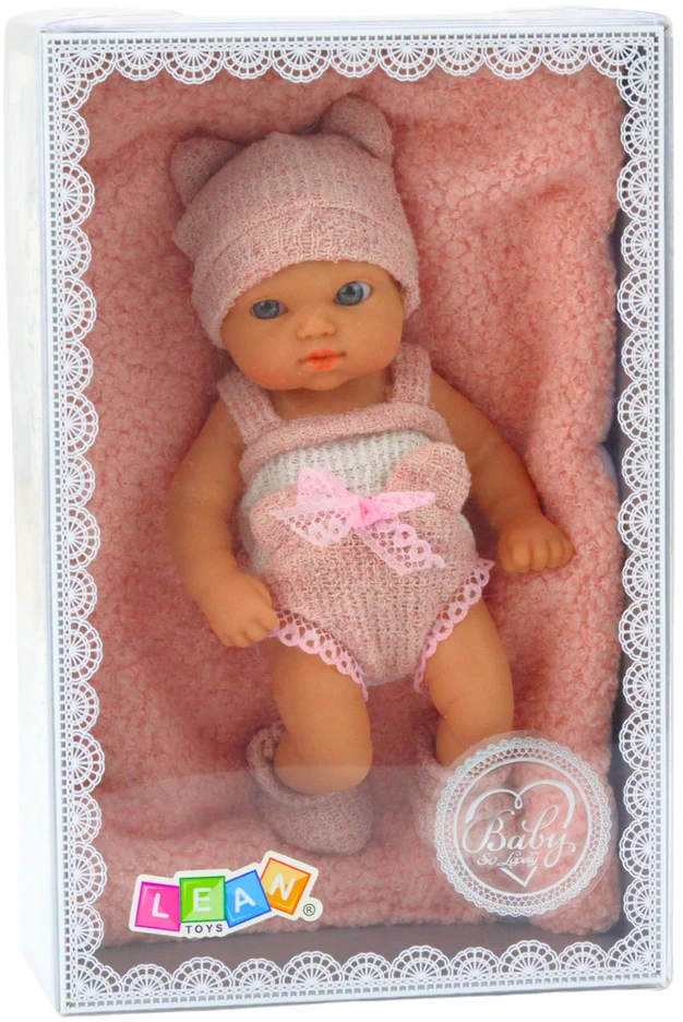 Lean Toys Lėlė kūdikis su antklode, 18 cm