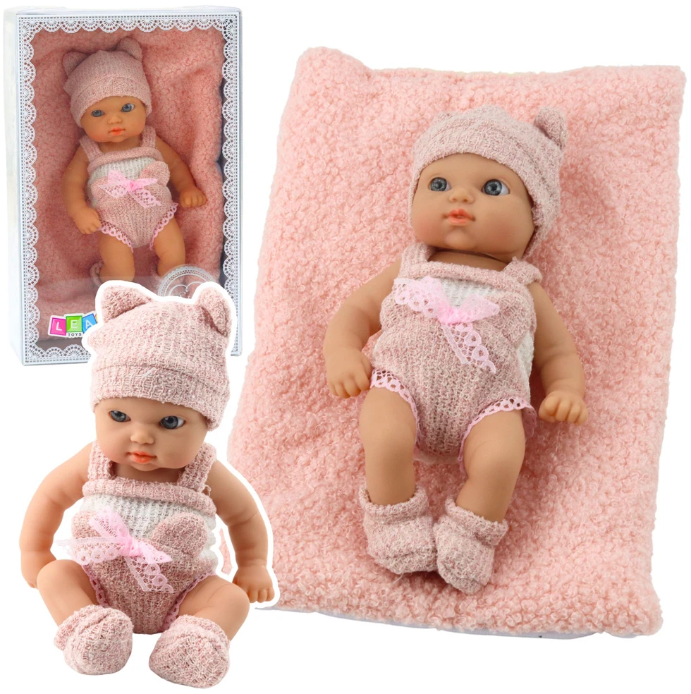 Lean Toys Lėlė kūdikis su antklode, 18 cm
