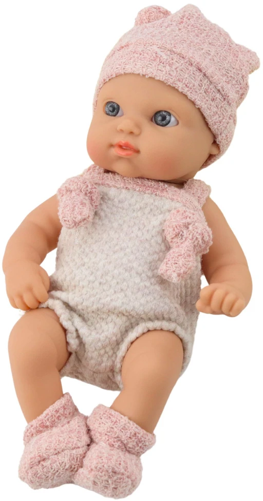Lean Toys Lėlė kūdikis 18 cm su rožiniais akcentais