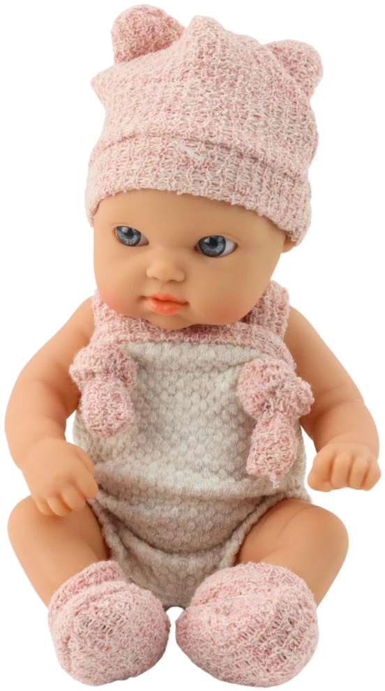 Lean Toys Lėlė kūdikis 18 cm su rožiniais akcentais