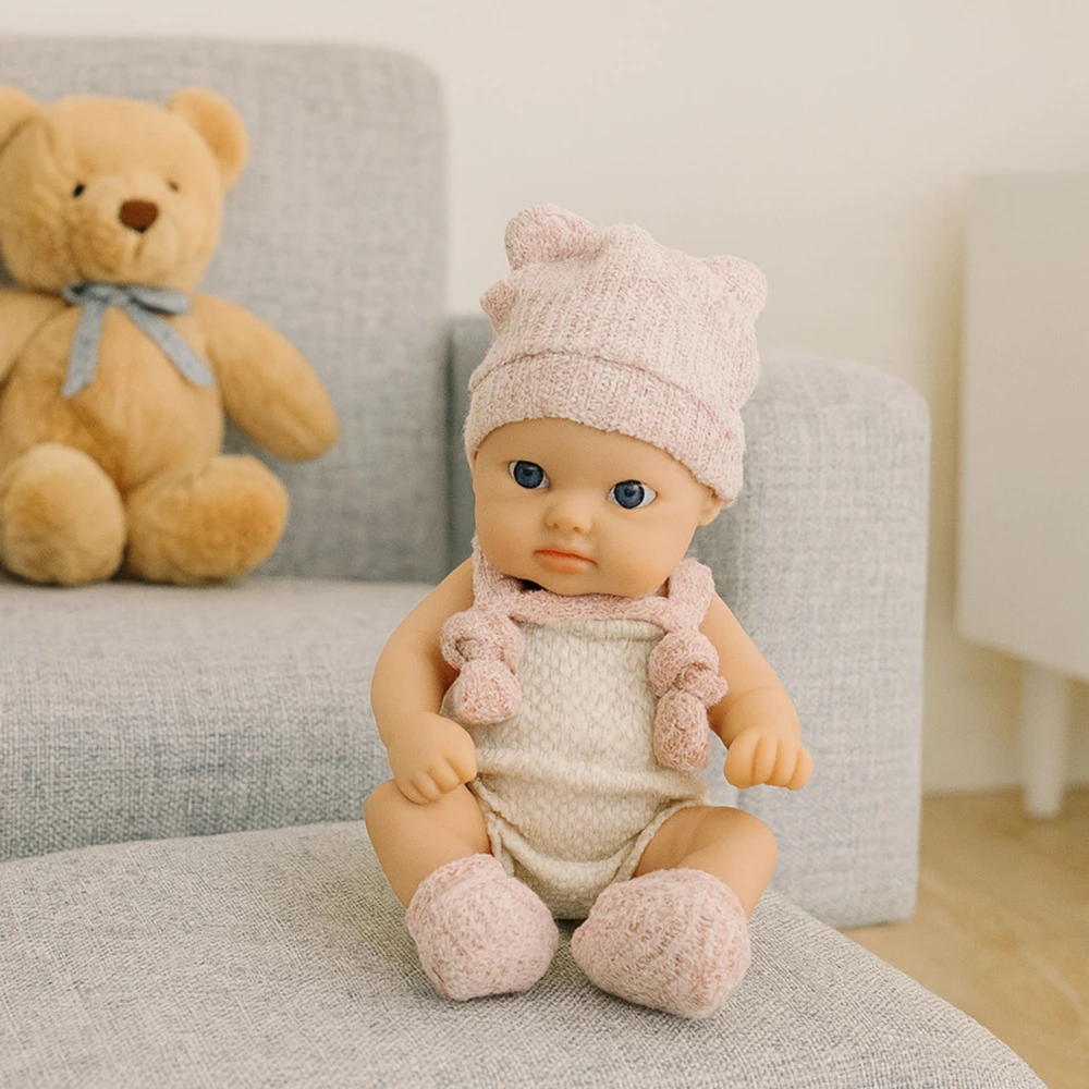 Lean Toys Lėlė kūdikis 18 cm su rožiniais akcentais