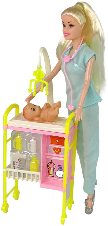Lean Toys Lėlės rinkinys Daktarė