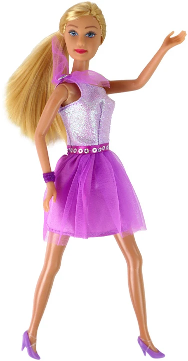 Lean Toys Lėlė su violetine suknele Defa Lucy