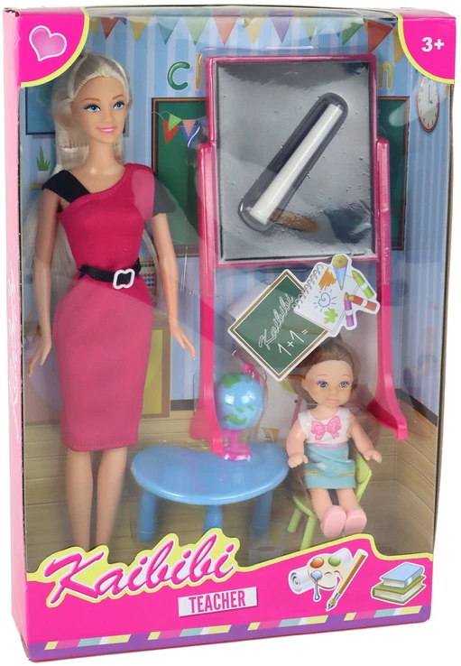 Lean Toys Lėlė mokytoja su mokine Kaibibi
