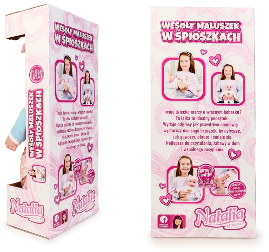 Lalka Lėlė Natalijos lėlė - funkcionali kūdikė 45 cm