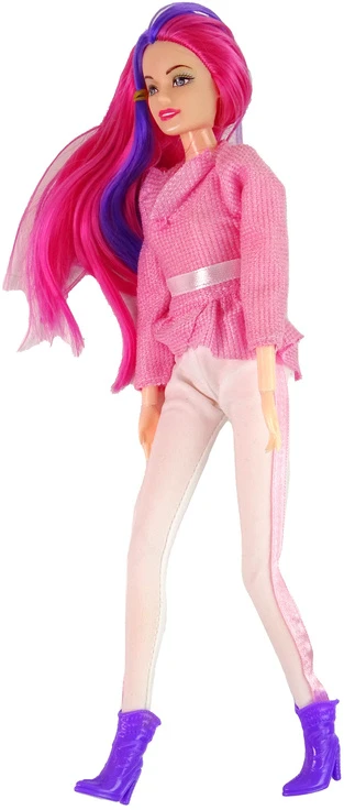 Lean Toys Lėlė raitelis su rudu poniu