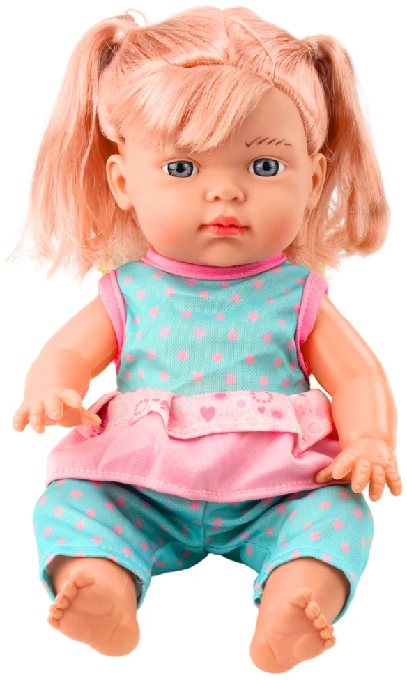 Lean Toys Lėlė kūdikis su buteliuku ir garsais, 30 cm
