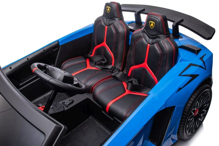Lean Cars Vienvietis žaislinis elektromobilis Lamborghini XXL, mėlynas