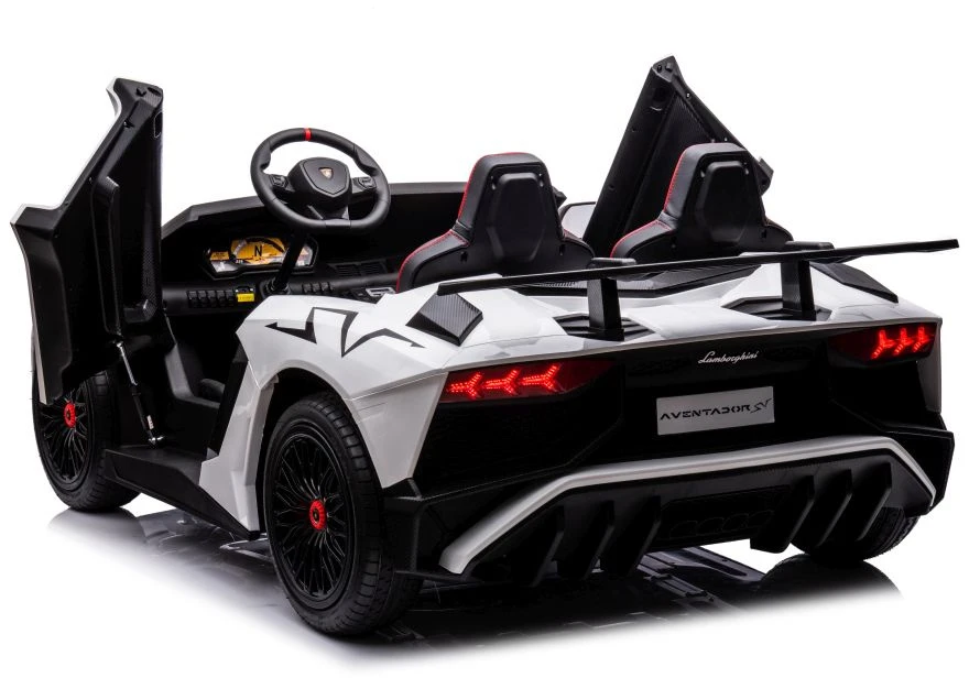 Lean Cars Dvivietis vaikiškas elektromobilis Lamborghini XXL, baltas
