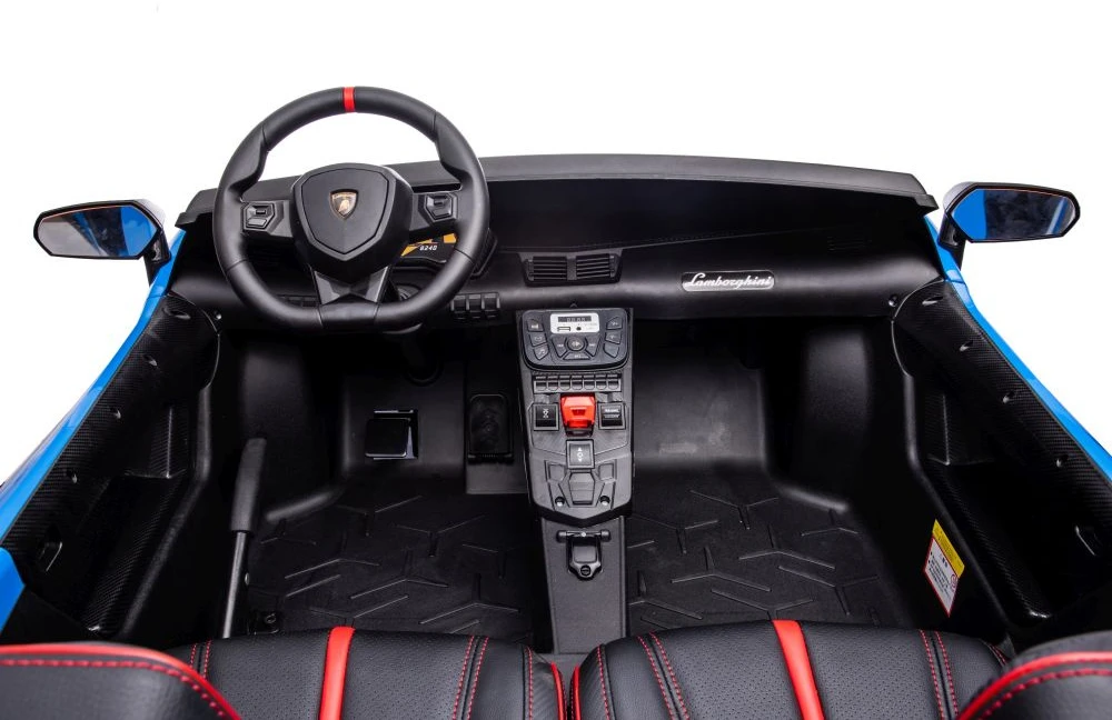 Lean Cars Vienvietis žaislinis elektromobilis Lamborghini XXL, mėlynas