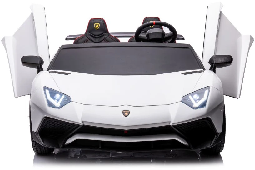 Lean Cars Dvivietis vaikiškas elektromobilis Lamborghini XXL, baltas