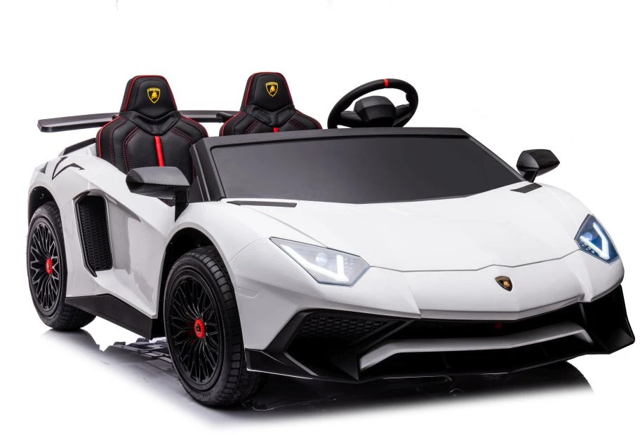Lean Cars Dvivietis vaikiškas elektromobilis Lamborghini XXL, baltas