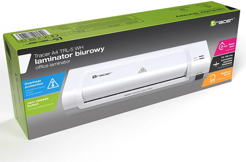 Tracer TRL-5 WH karšto laminavimo įrenginys 280 mm/min Baltas
