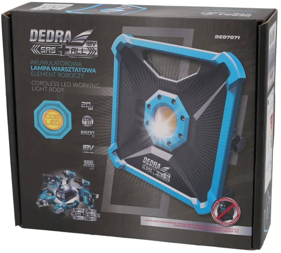 Dedra Lampa 18 V akumuliatoriaus dirbtuvių lempa