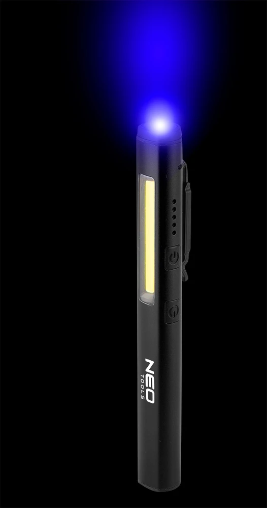 Lampa 450 lm COB LED apžiūros lempa + lazeris + UV spindulys + žibintuvėlis 4 viename