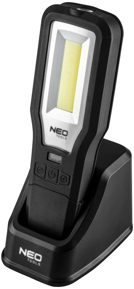 Neo Lampa 550 lm COB LED dirbtuvių lempa + pagrindas + įkroviklis
