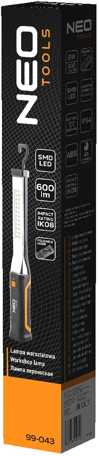 Lampa Lempa NEO 10W SMD 600 lm Įkraunama Dirbtuvių