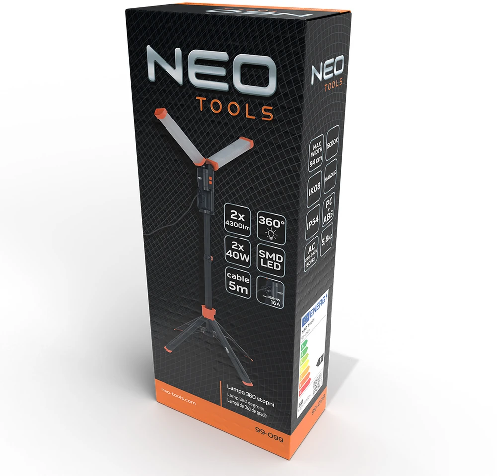 Neo Lampa Dviguba lempa 360 laipsnių 2 x 4300 lm