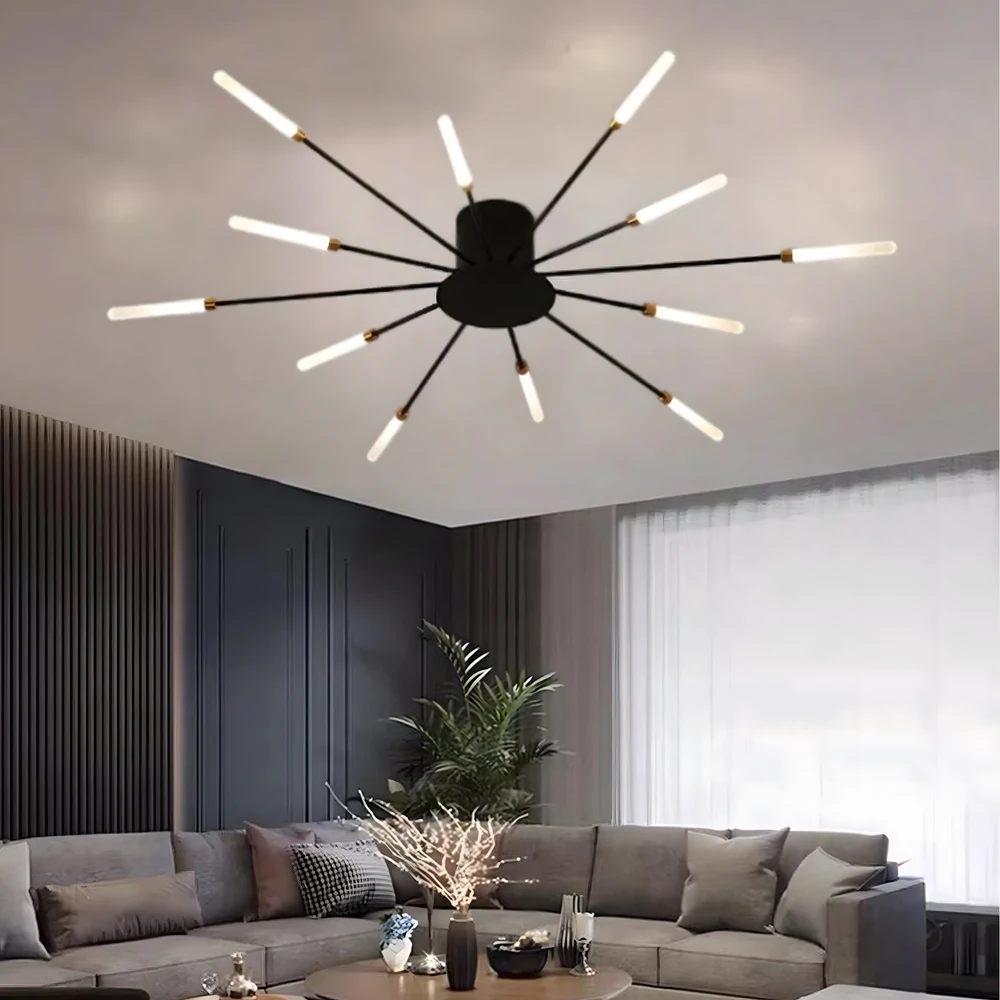 Lampa Fejerverkų sietynas LED lubinis šviestuvas, modernus svetainei, valgomajam, 12 W