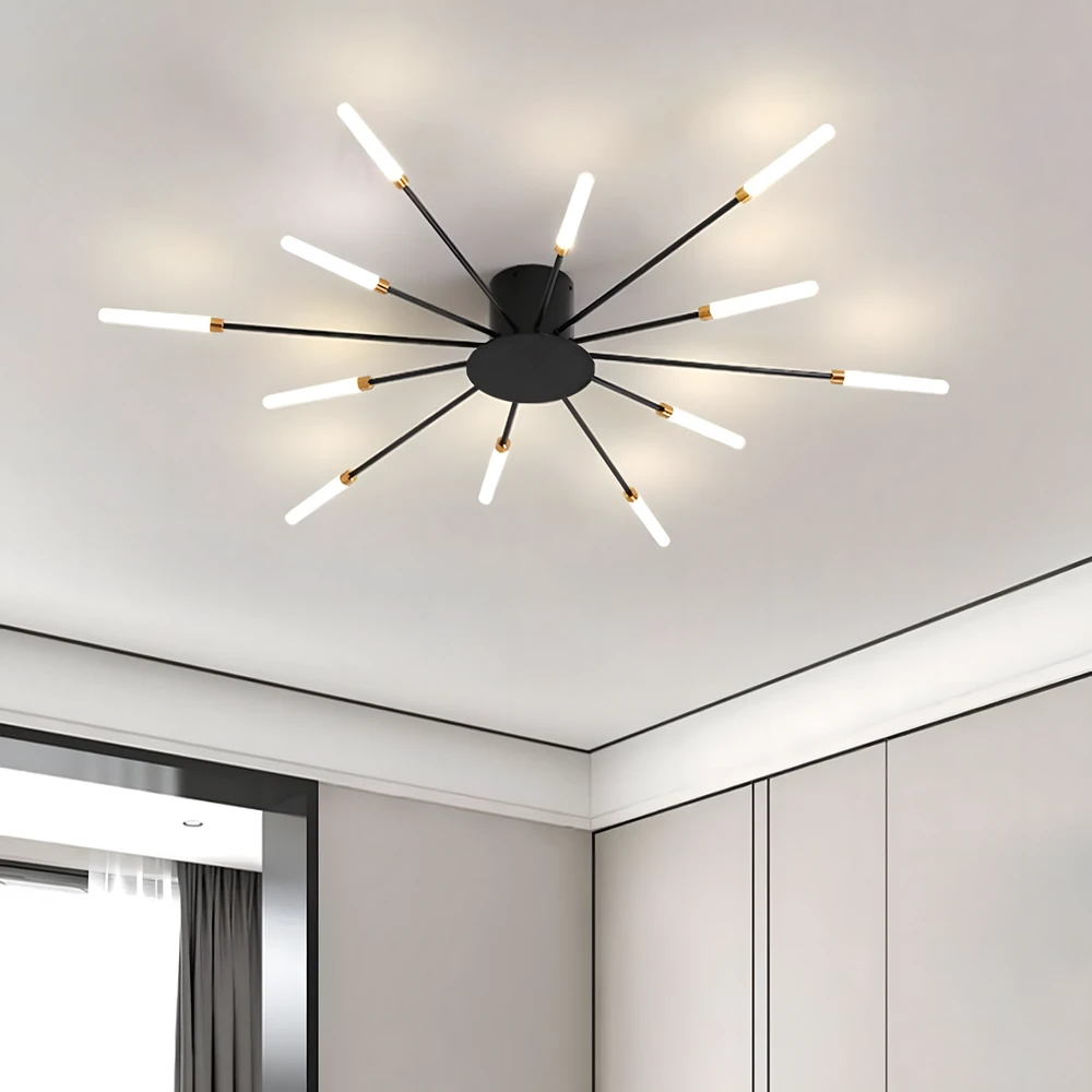 Lampa Fejerverkų sietynas LED lubinis šviestuvas, modernus svetainei, valgomajam, 12 W