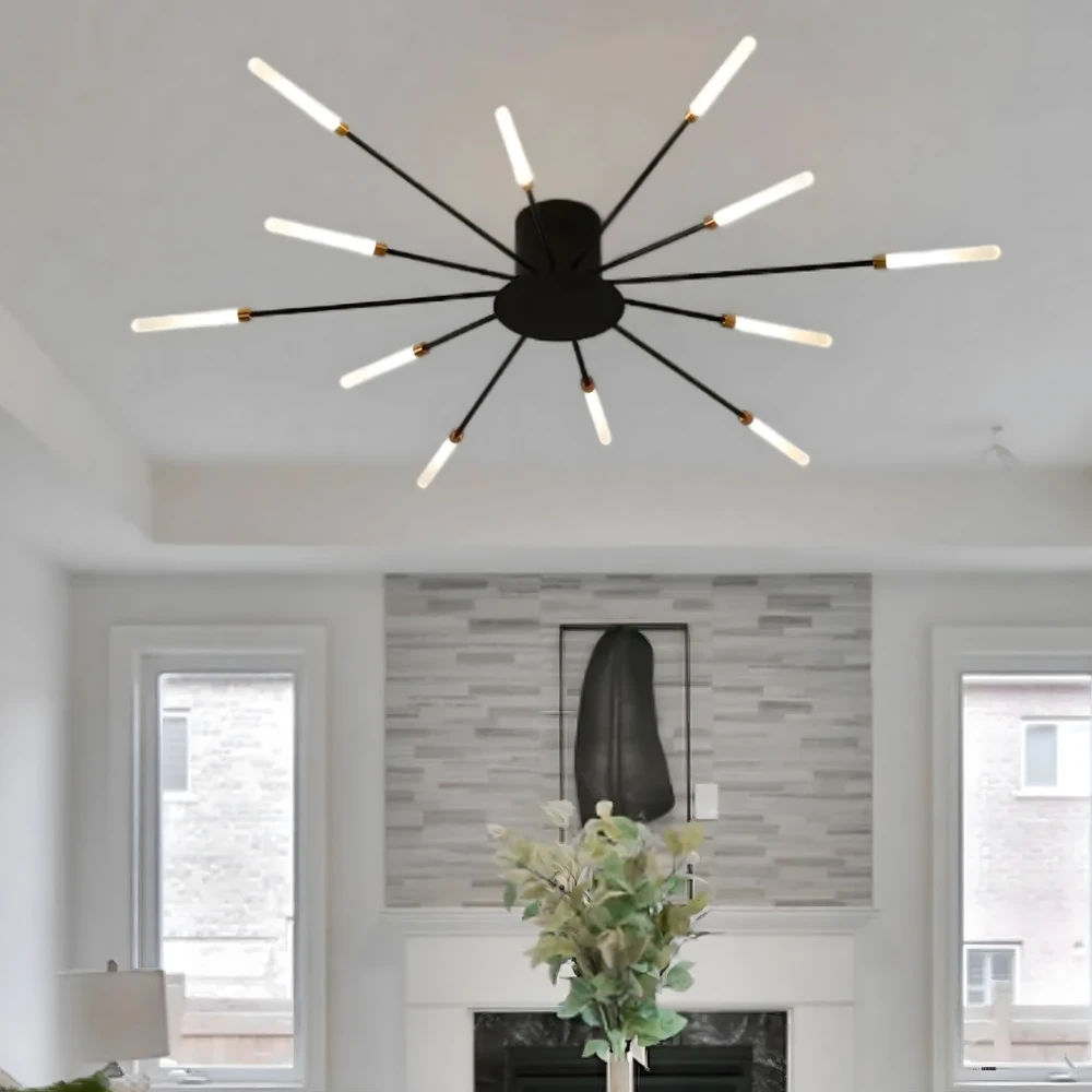 Lampa Fejerverkų sietynas LED lubinis šviestuvas, modernus svetainei, valgomajam, 12 W