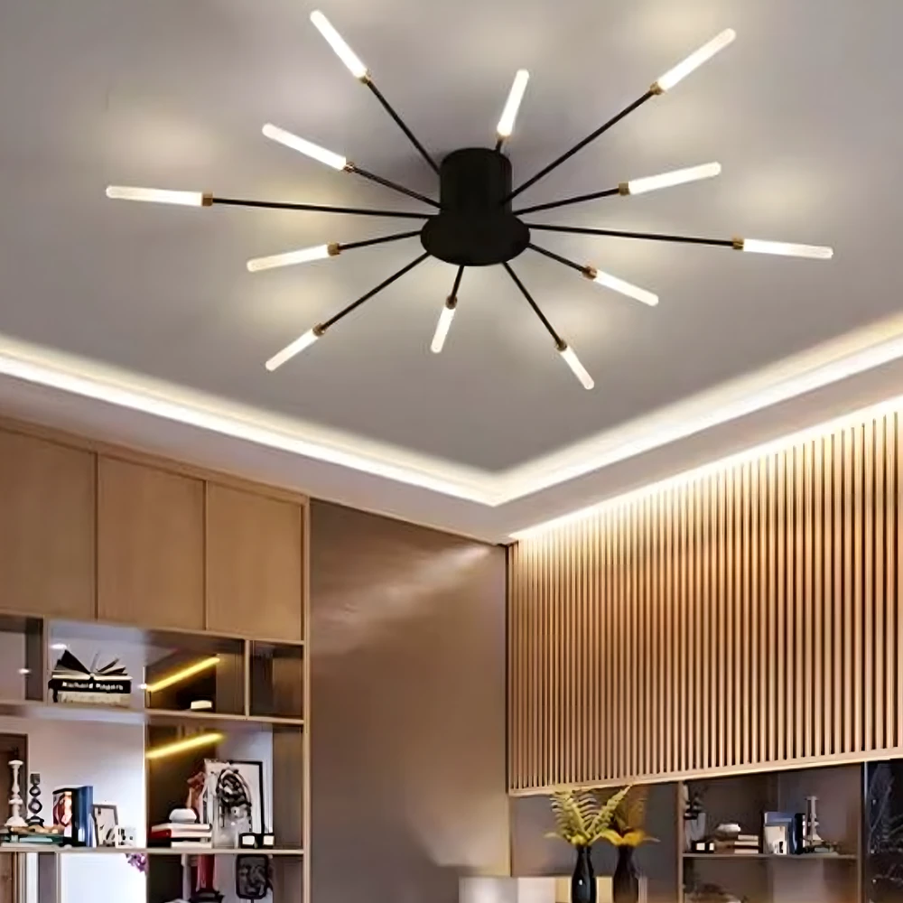 Lampa Fejerverkų sietynas LED lubinis šviestuvas, modernus svetainei, valgomajam, 12 W
