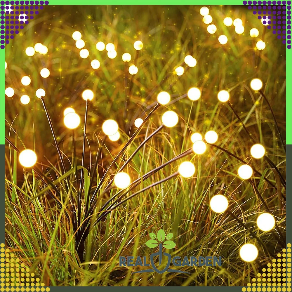 Lampa „Firefly“ saulės lempos, 2 dalys, 6 LED, prieblandos jutiklis, sodui