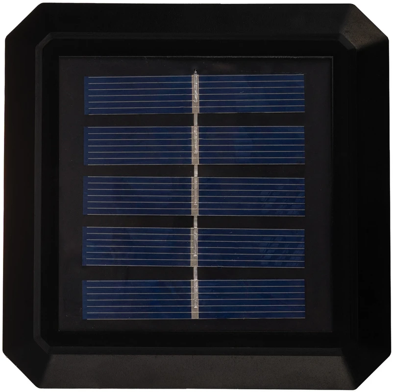 „GreenBlue“ saulės energija varomas LED stulpinis šviestuvas, 80x80 mm, voko formos stogelis, 3200 K, GB127 WW