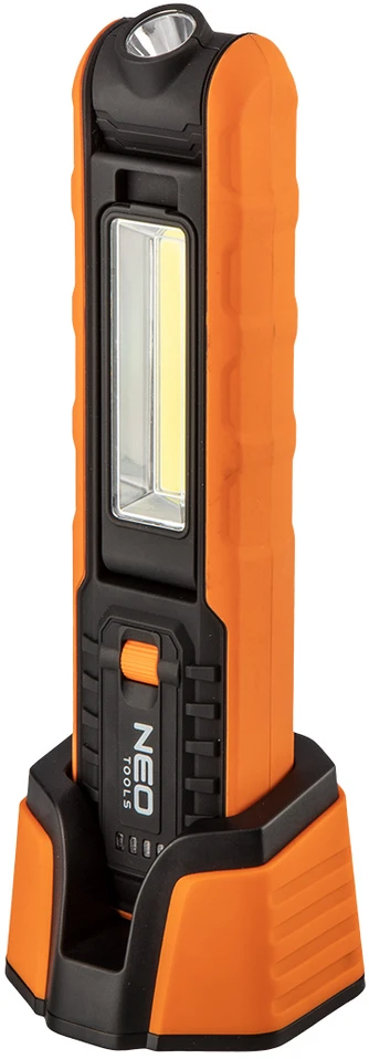 Lampa Įkraunamas dirbtuvių šviestuvas 500 lm COB + pagrindas + įkroviklis