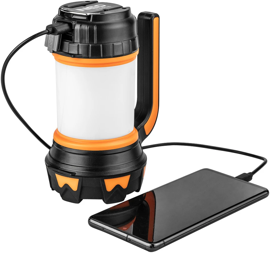 Stovyklavietės lempa NEO 3in1 - Žibintuvėlis, Power Bank, 10W 800lm