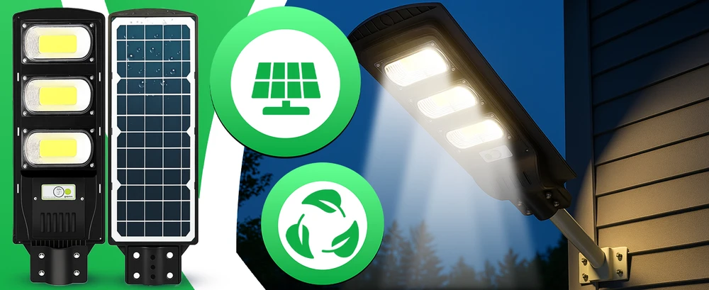Lampa LED gatvės šviestuvas su saulės energija varomas žibintas 240 W + nuotolinio valdymo pultas (tvirtinimo laikiklis M004B + baterijos) komplektas E307