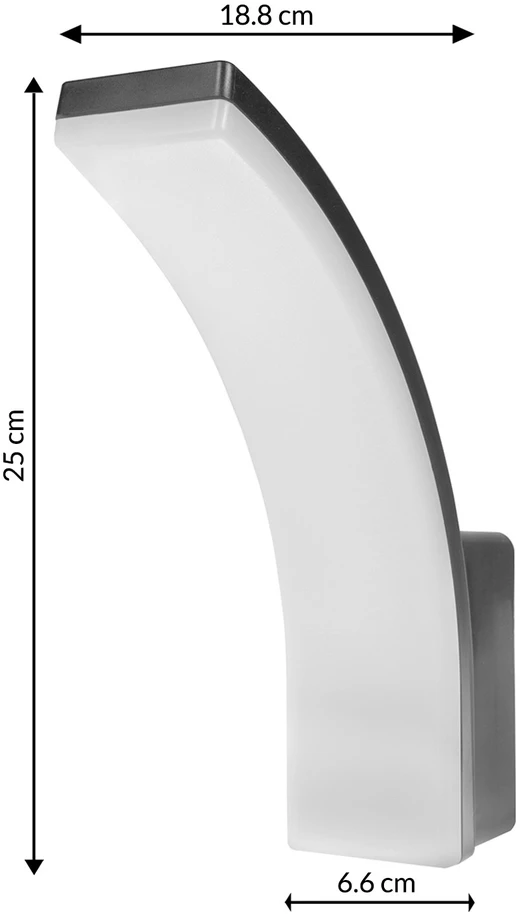 Sieninis šviestuvas Lampa LED Maclean,spalva pilka, 20W, IP65, 2750lm, barwa neutralna balta (4000K) MCE511 GR