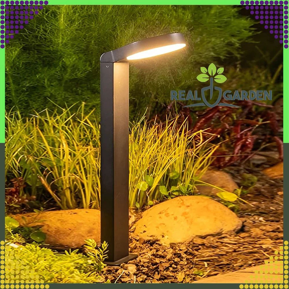 Lampa LED sodo šviestuvas, 18 W, modernus, 60 cm, lauko stulpas, pastatomas, apvalus