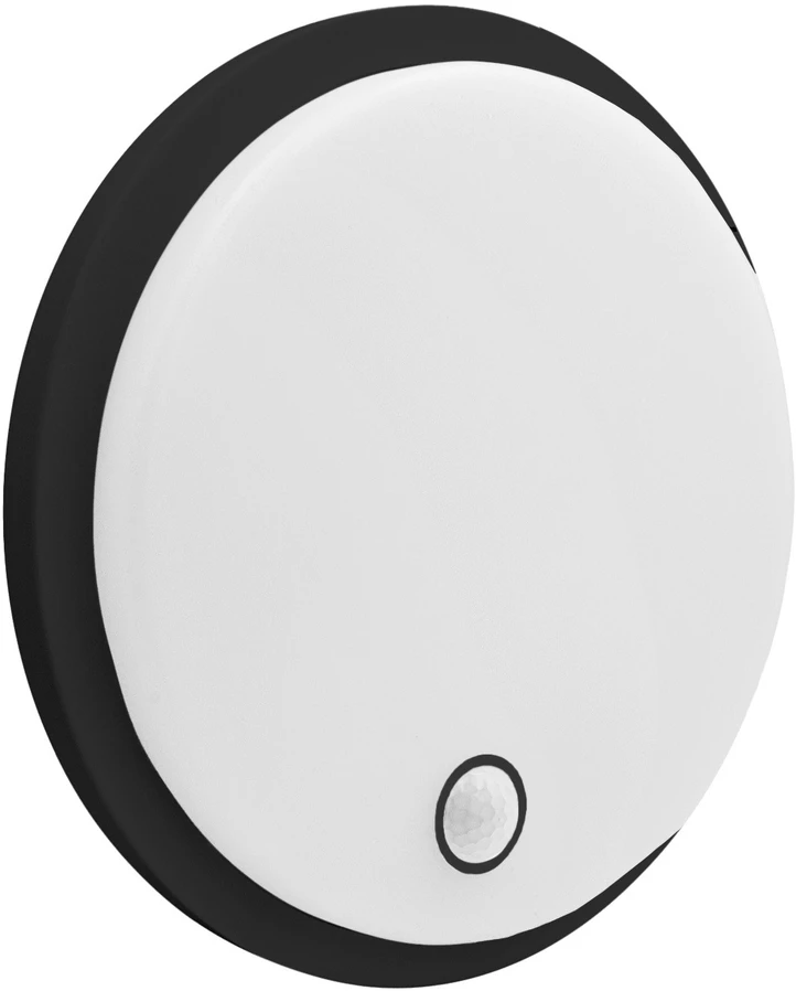 Lampa LED su judesio jutikliu Maclean, PIR jutiklis, juoda, 10W/15/18W, IP65, galimybė keisti spalvą 3000/4000/6000K, MCE535 B
