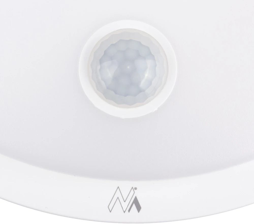 Lubinis šviestuvas „Maclean“ LED šviestuvas su judesio jutikliu, PIR jutikliu, baltas, 10 W, IP65, 1000 lm, neutrali spalva, MCE525 W