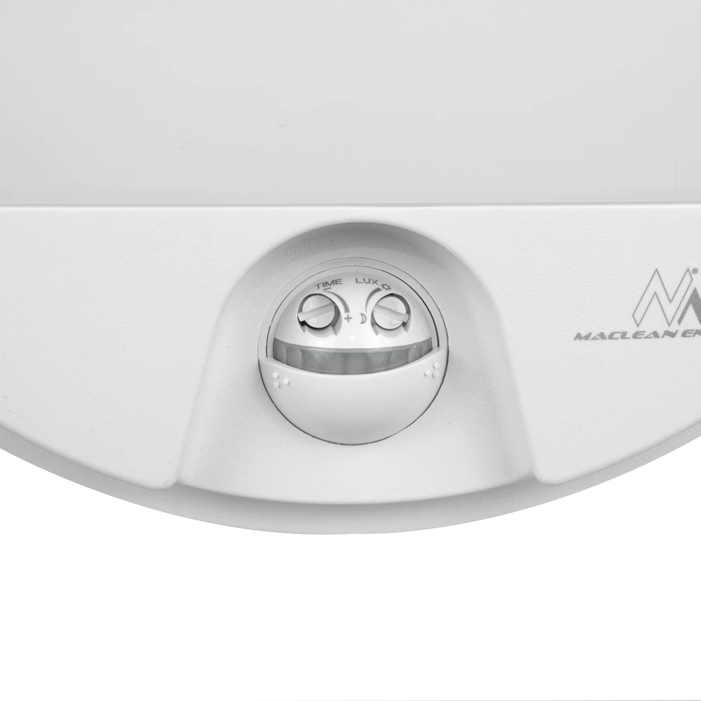 MACLEAN MCE291W LED lempa su infraraudonųjų spindulių judesio jutikliu, 15W IP54, baltos spalvos