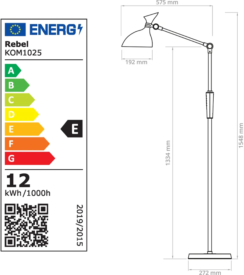 Rebel LED toršeras su reguliatoriumi ir spalvos temperatūros keitimu