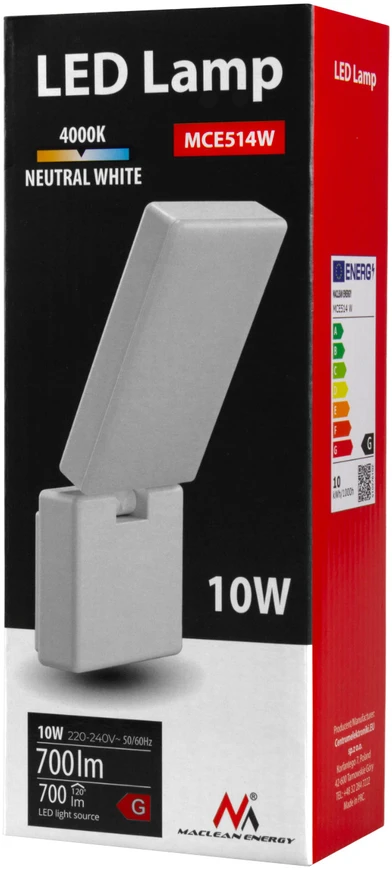 Lampa „Maclean“ LED lempa, balta, 10 W, IP65, 700 lm, neutrali balta (4000 K) MCE514 W