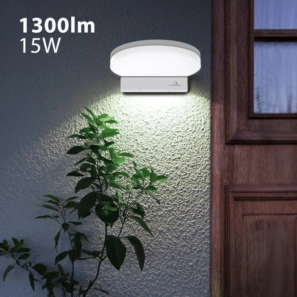 Sieninis šviestuvas Lampa „Maclean“ LED lempa, balta, 15 W, IP65, 1300 lm, neutrali balta (4000 K) MCE346 W