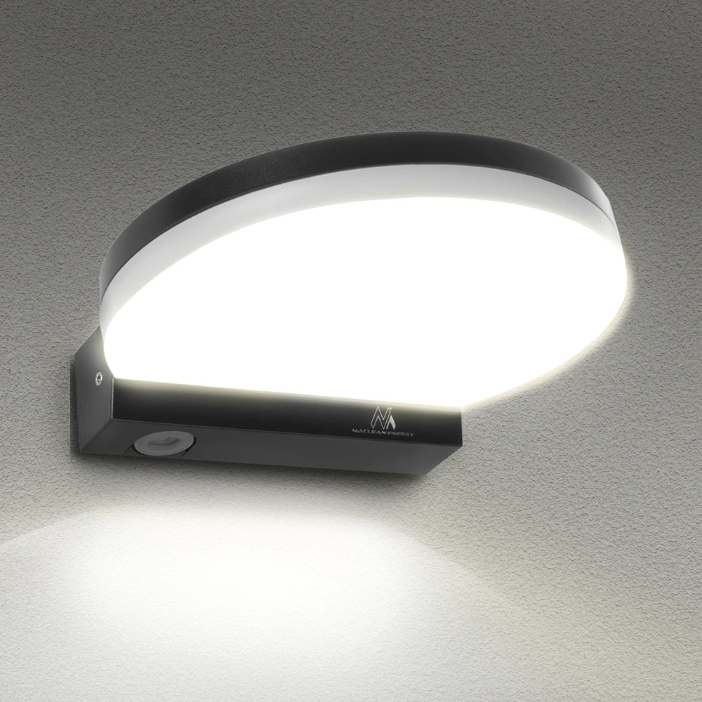 Sieninis šviestuvas Lampa „Maclean“ LED lempa, pilka, 15 W, IP65, 1300 lm, neutrali balta (4000 K) MCE346 GR