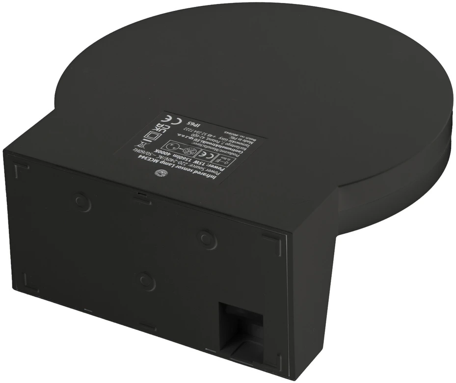 Pakabinamas šviestuvas Lampa „Maclean“ LED šviestuvas su judesio jutikliu, PIR judesio jutiklis, juodas, 15 W, IP65, 1560 lm, neutrali balta (4000 K) MCE344 B