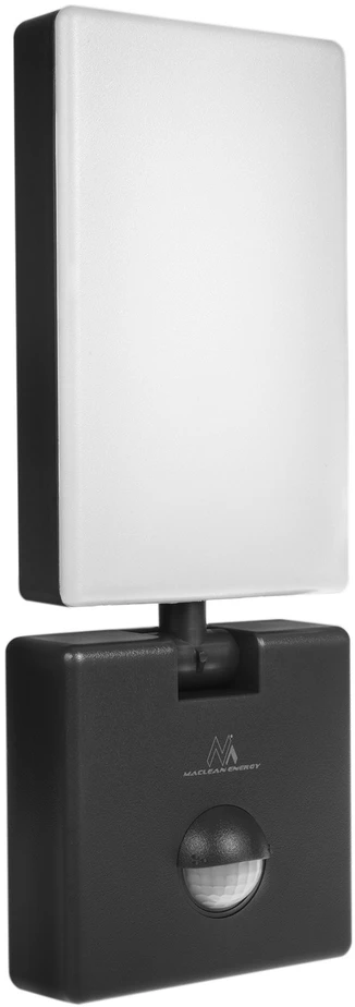 Maclean LED lempa su judesio jutikliu, PIR judesio jutiklis, juoda, 10W, IP65, 800lm, neutrali balta spalva (4000K) MCE516 B